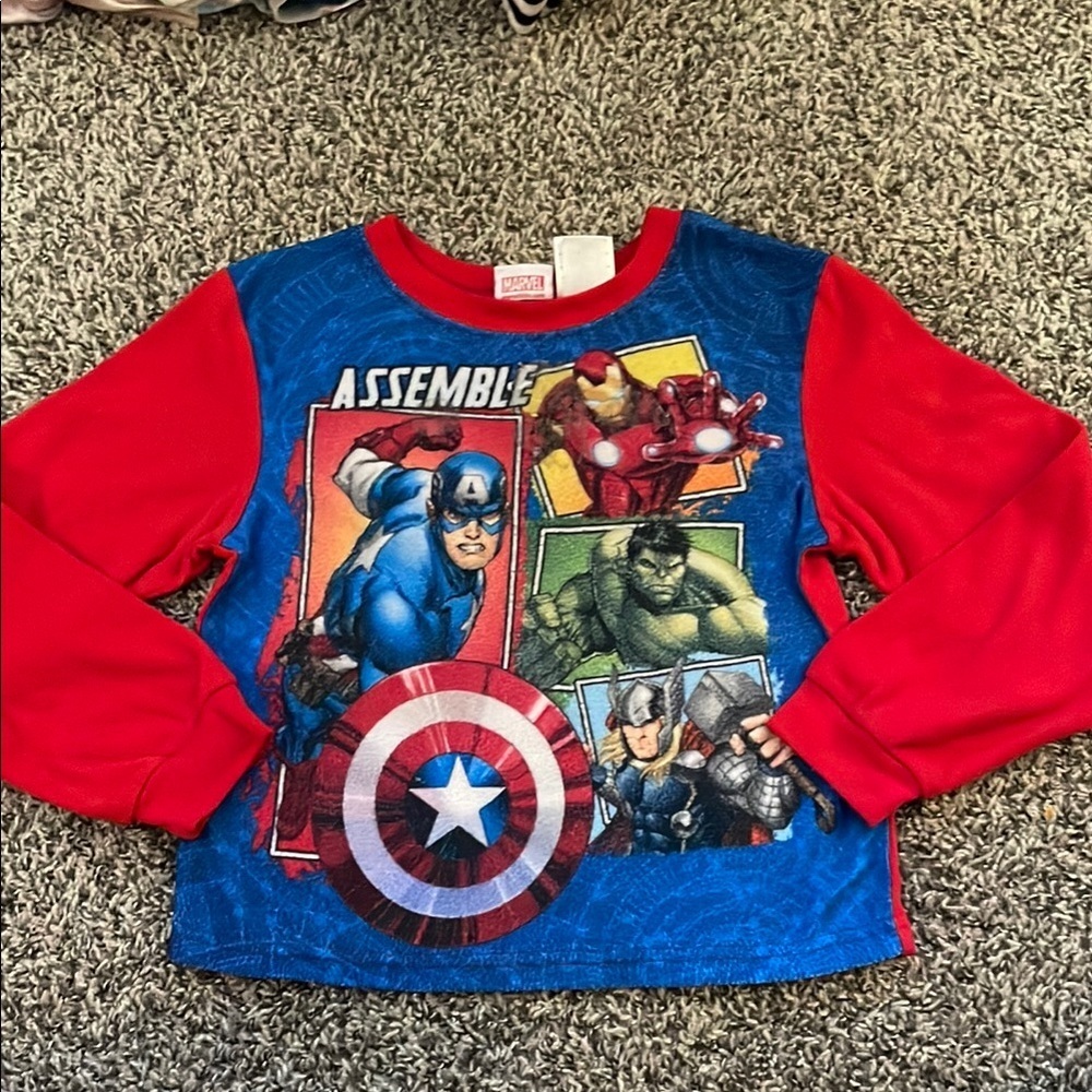 Marvel Kids Pajama Top - Red and Blue